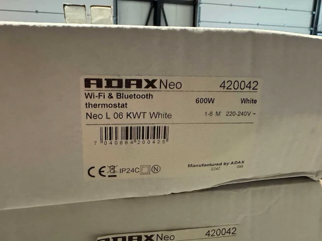 Adax, glamox - neo - elektrische convector warmtepaneel (2x) - afbeelding 2 van  3