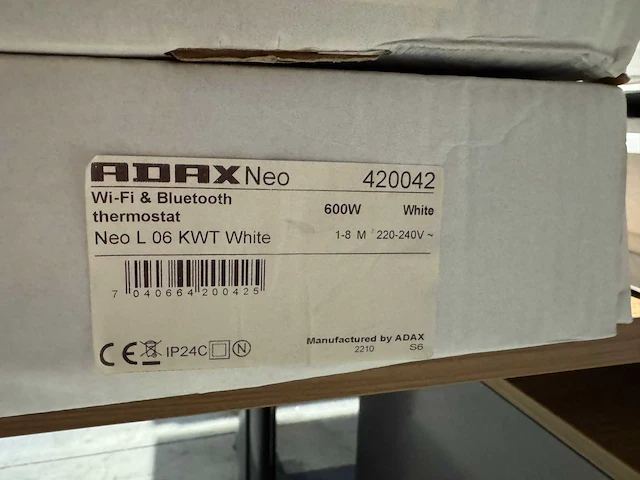 Adax, glamox - neo - elektrische convector warmtepaneel (2x) - afbeelding 3 van  3