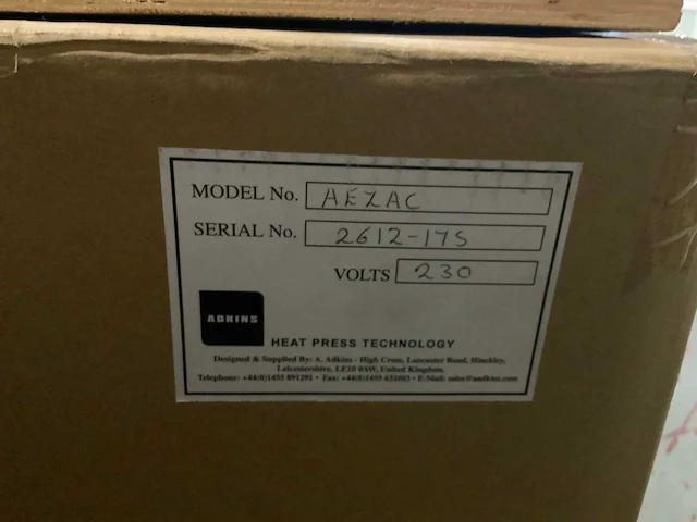 Adkins aezac transfer verwarmingspers - afbeelding 4 van  4