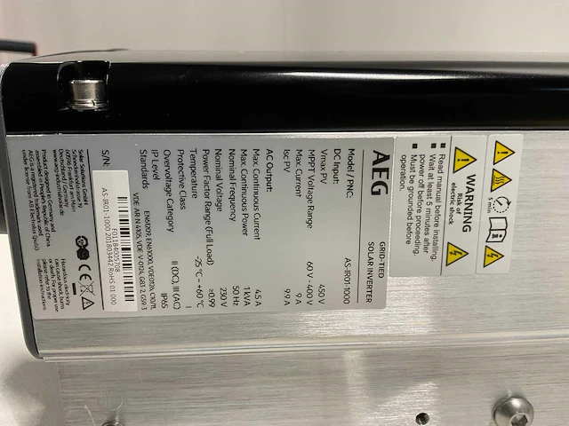 Aeg - as-ir01-1000 - omvormer (1000w) - afbeelding 3 van  4
