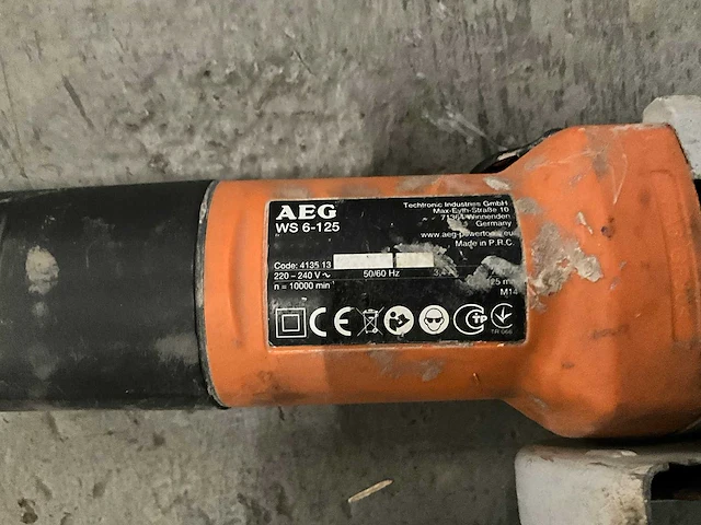 Aeg - ws 6-125 haakse slijper - afbeelding 2 van  2