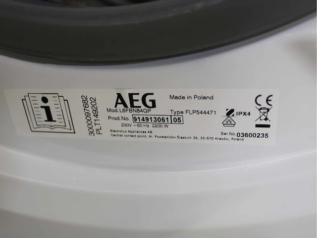 Aeg 6000 series | lavamat prosense technology wasmachine & aeg 6000 series | lavatherm prosense technology wasdroger - afbeelding 5 van  8