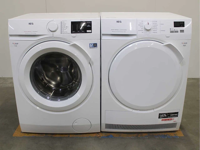 Aeg 6000 series | lavamat prosense technology wasmachine & aeg 6000 series | lavatherm prosense technology wasdroger - afbeelding 1 van  8