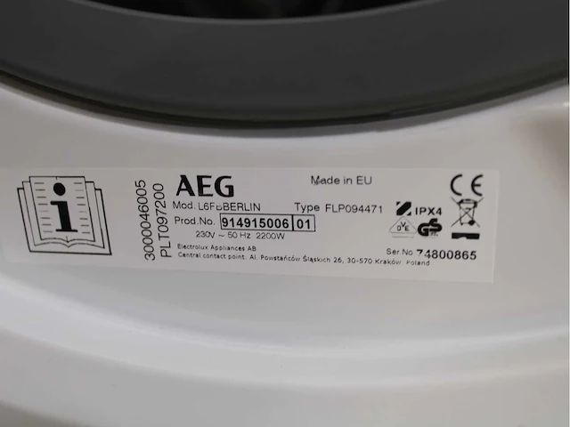 Aeg 6000 series | lavamat prosense technology wasmachine & aeg 6000 series | lavatherm prosense technology wasdroger - afbeelding 5 van  8