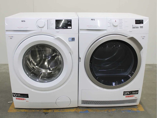 Aeg 6000 series | lavamat prosense technology wasmachine & aeg 6000 series | lavatherm prosense technology wasdroger - afbeelding 1 van  6