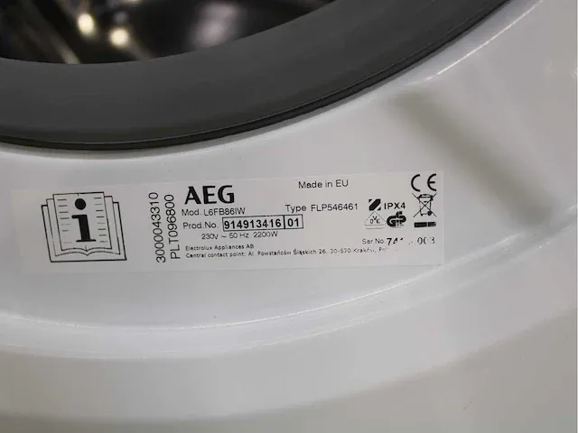 Aeg 6000 series | lavamat prosense technology wasmachine & aeg 7000 series | lavatherm sensidry technology droger - afbeelding 5 van  8