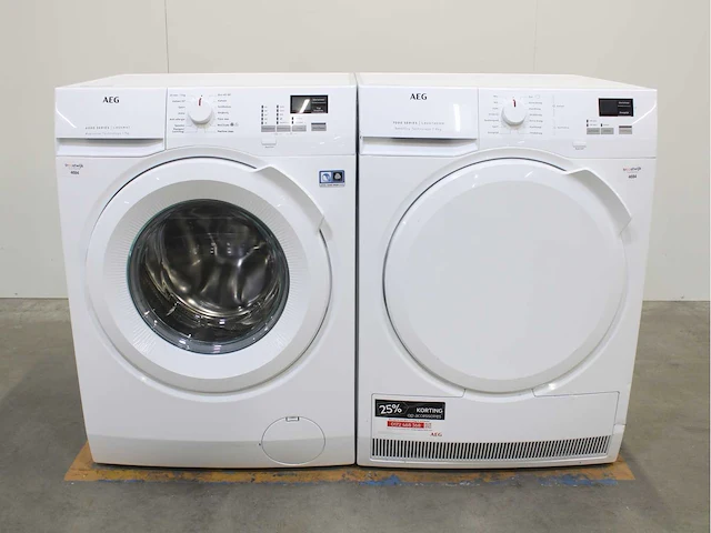 Aeg 6000 series | lavamat prosense technology wasmachine & aeg 7000 series | lavatherm sensidry technology wasdroger - afbeelding 1 van  8