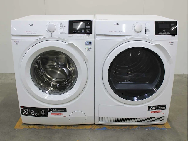 Aeg 6000 series | lavamat prosense technology wasmachine & aeg 7000 series | lavatherm sensidry technology wasdroger - afbeelding 1 van  8