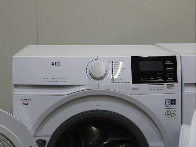Aeg 6000 series | lavamat prosense technology wasmachine & aeg 8000 series | lavatherm absolutecare system wasdroger - afbeelding 3 van  8