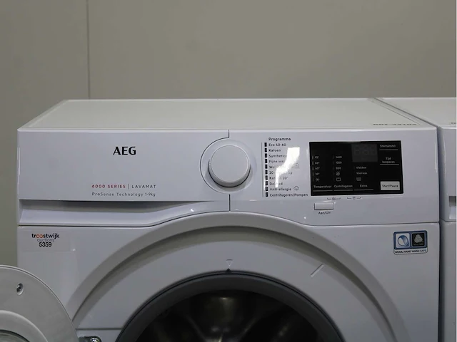 Aeg 6000 series | lavamat prosense technology wasmachine & aeg 8000 series | lavatherm absolutecare system wasdroger - afbeelding 3 van  8