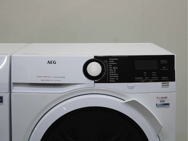 Aeg 6000 series | lavamat prosense technology wasmachine & aeg 8000 series | lavatherm absolutecare system wasdroger - afbeelding 6 van  8