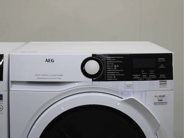 Aeg 6000 series | lavamat prosense technology wasmachine & aeg 8000 series | lavatherm absolutecare system wasdroger - afbeelding 6 van  8