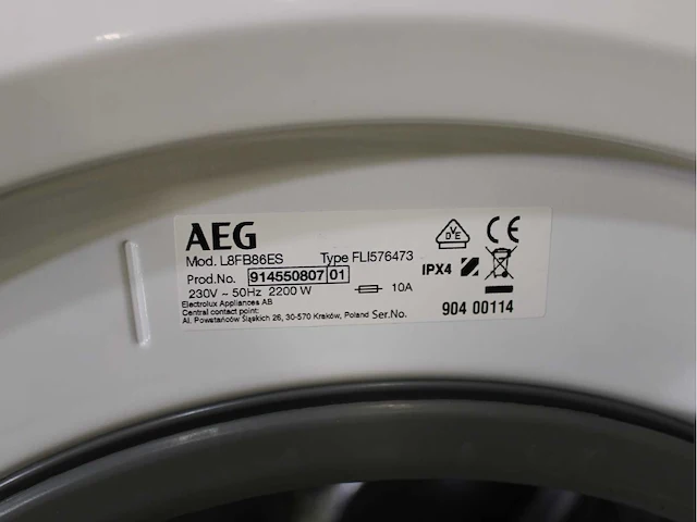Aeg 6000 series | lavamat prosense technology wasmachine & aeg 8000 series | lavatherm absolutecare system wasdroger - afbeelding 5 van  8