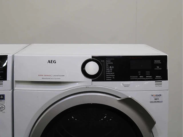 Aeg 6000 series | lavamat prosense technology wasmachine & aeg 8000 series | lavatherm absolutecare system wasdroger - afbeelding 6 van  8