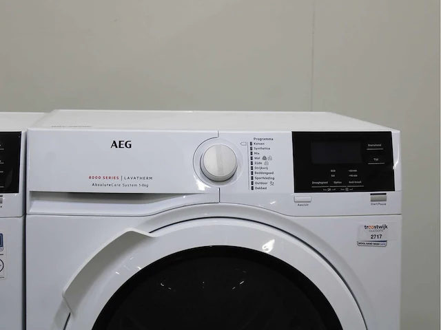 Aeg 6000 series | lavamat prosense technology wasmachines & aeg 8000 series | lavatherm absolutecare system wasdrogers - afbeelding 6 van  8