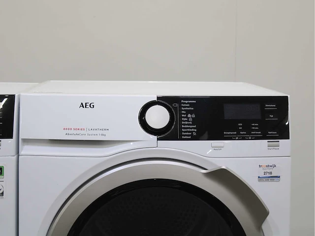 Aeg 6000 series | lavamat prosense technology wasmachines & aeg 8000 series | lavatherm absolutecare system wasdrogers - afbeelding 6 van  8