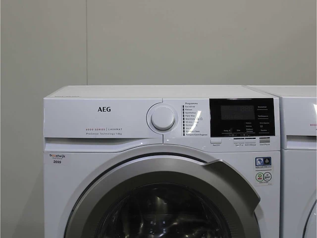 Aeg 6000 series | lavamat prosense technology wasmachines & aeg 8000 series | lavatherm absolutecare system wasdrogers - afbeelding 3 van  8