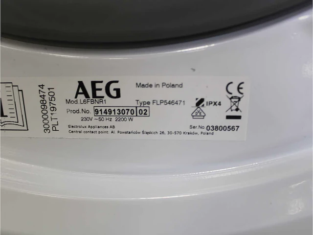 Aeg 6000 series | lavamat prosense technology wasmachines & aeg 8000 series | lavatherm absolutecare system wasdrogers - afbeelding 5 van  8