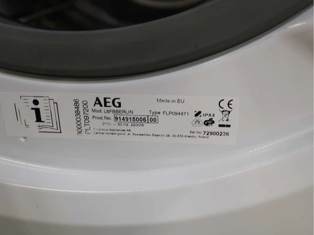 Aeg 6000 series | lavamat prosense technology wasmachines & aeg 8000 series | lavatherm absolutecare system wasdrogers - afbeelding 5 van  8