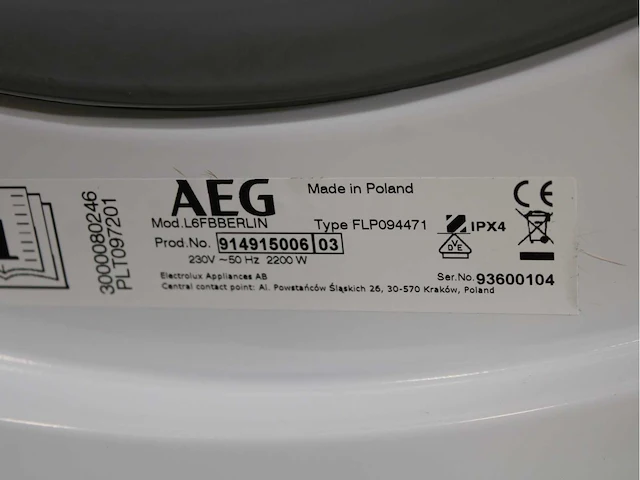 Aeg 6000 series | lavamat prosense technology wasmachines - afbeelding 4 van  6