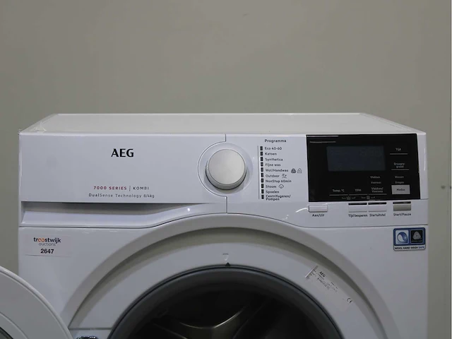 Aeg 7000 series | kombi dualsense technology was-droogcombinatie - afbeelding 3 van  6