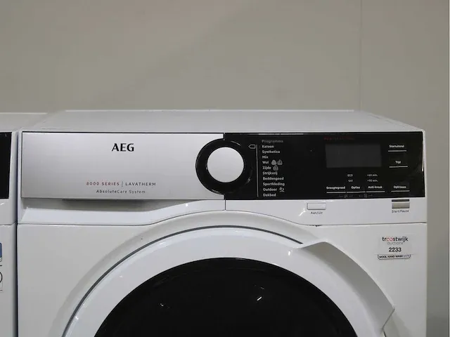 Aeg 7000 series | kombi dualsense technology wasmachine & aeg 8000 series | lavatherm absolutecare system droger - afbeelding 6 van  8