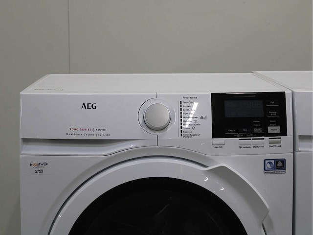 Aeg 7000 series | kombi dualsense technology wasmachine & aeg 8000 series | lavatherm absolutecare system wasdroger - afbeelding 2 van  8