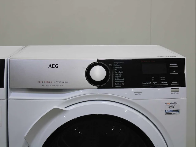 Aeg 7000 series | lavamat prosteam technology wasmachine & aeg 8000 series | lavatherm absolutecare system wasdroger - afbeelding 6 van  8