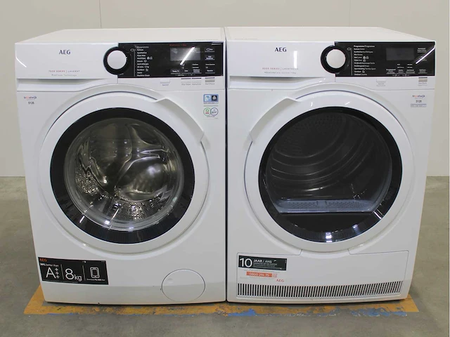 Aeg 7000 series | lavamat prosteam technology wasmachine & aeg 8000 series | lavatherm absolutecare system wasdroger - afbeelding 1 van  8