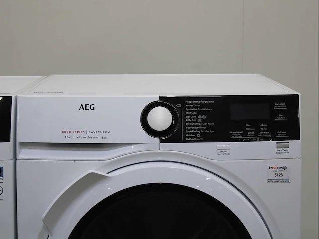 Aeg 7000 series | lavamat prosteam technology wasmachine & aeg 8000 series | lavatherm absolutecare system wasdroger - afbeelding 6 van  8