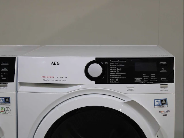 Aeg 7000 series | lavamat prosteam technology wasmachine & aeg 8000 series | lavatherm absolutecare system wasdroger - afbeelding 4 van  8