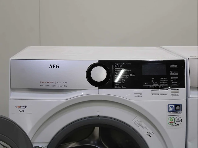 Aeg 7000 series | lavamat prosteam technology wasmachine & aeg 8000 series | lavatherm absolutecare system wasdroger - afbeelding 3 van  8