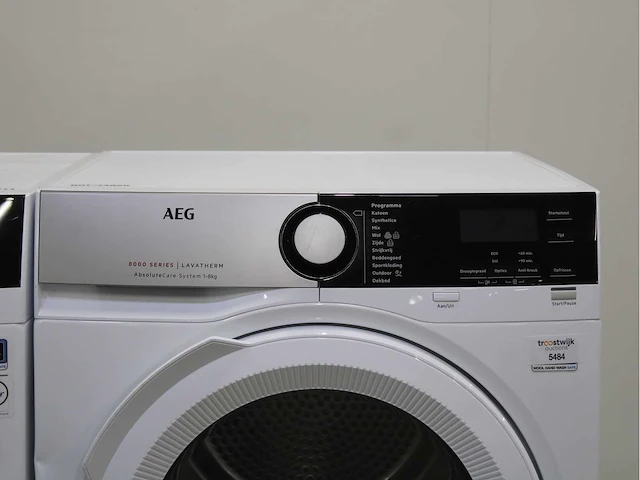 Aeg 7000 series | lavamat prosteam technology wasmachine & aeg 8000 series | lavatherm absolutecare system wasdroger - afbeelding 6 van  8