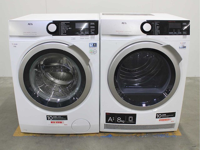 Aeg 7000 series | lavamat prosteam technology wasmachine & aeg 8000 series | lavatherm absolutecare system wasdroger - afbeelding 1 van  8