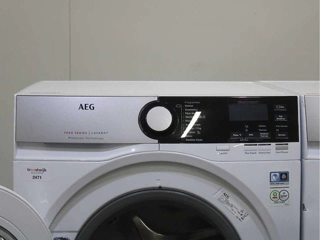 Aeg 7000 series | lavamat prosteam technology wasmachines & aeg 8000 series | lavatherm absolutecare system wasdrogers - afbeelding 3 van  8