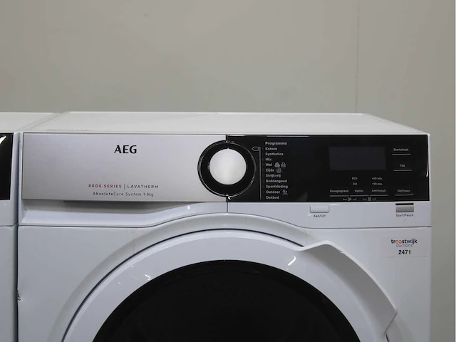 Aeg 7000 series | lavamat prosteam technology wasmachines & aeg 8000 series | lavatherm absolutecare system wasdrogers - afbeelding 6 van  8