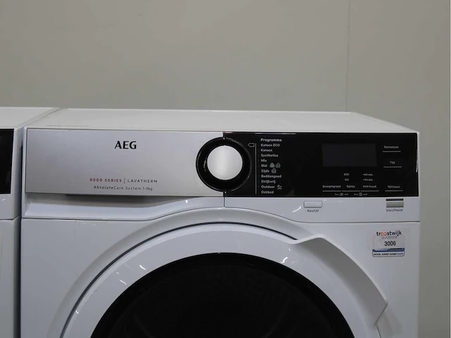 Aeg 7000 series | lavamat prosteam technology wasmachines & aeg 8000 series | lavatherm absolutecare system wasdrogers - afbeelding 6 van  8