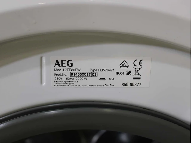 Aeg 7000 series | lavamat prosteam technology wasmachines & aeg 8000 series | lavatherm absolutecare system wasdrogers - afbeelding 5 van  8