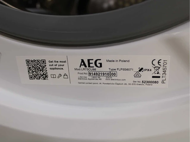 Aeg 7000 series prosteam . universaldose wasmachine & aeg 6000 series | lavatherm prosense technology wasdroger - afbeelding 5 van  8
