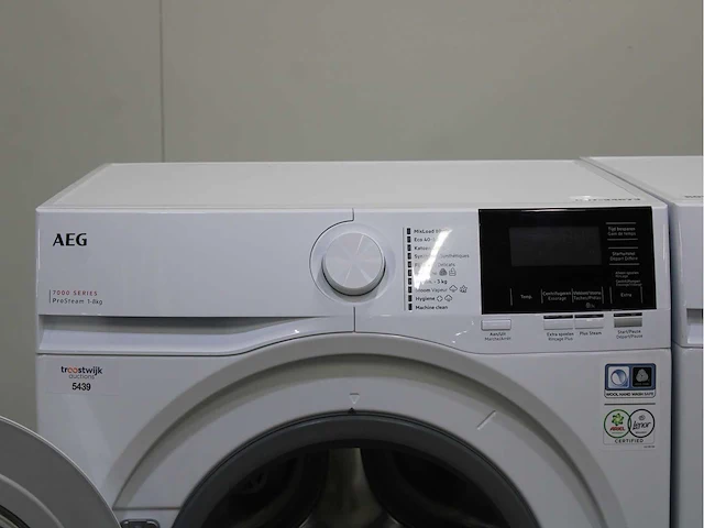 Aeg 7000 series | prosteam . universaldose wasmachine & aeg 7000 series | lavatherm sensidry technology wasdroger - afbeelding 3 van  8