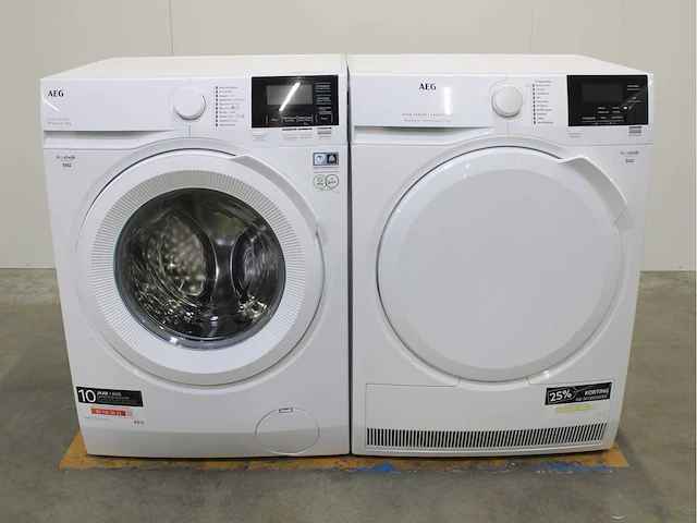 Aeg 7000 series prosteam wasmachine & aeg 6000 series | lavatherm prosense technology wasdroger - afbeelding 1 van  8