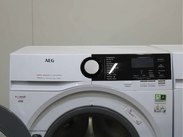 Aeg 8000 series | lavamat ökomix technology wasmachine & aeg 8000 series | lavatherm absolutecare system wasdroger - afbeelding 3 van  7