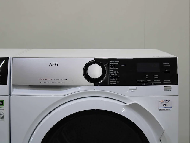 Aeg 9000 series | lavamat softwater technology wasmachine & aeg 8000 series | lavatherm absolutecare system wasdroger - afbeelding 6 van  8
