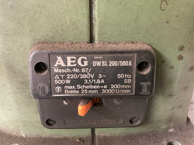 Aeg dwsl 200/500a werkbankslijpmachine - afbeelding 4 van  4