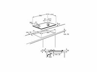 Aeg hgb64200sm slim line inbouw gaskookplaat rvs - afbeelding 2 van  3