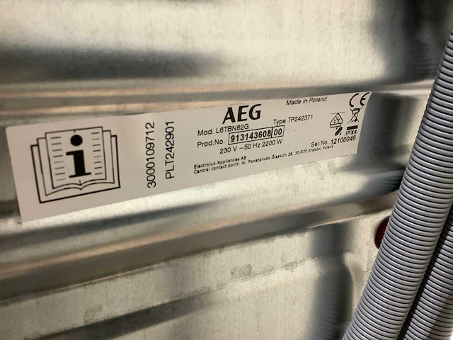 Aeg l6tbn62g wasmachine - afbeelding 9 van  9