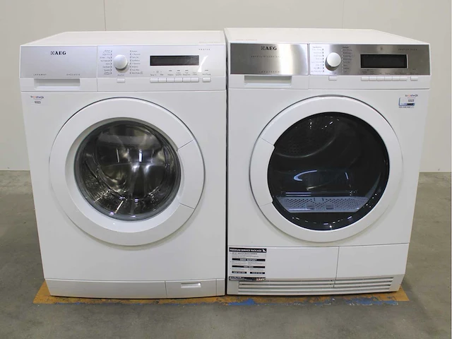 Aeg lavamat exclusive protex wasmachine & aeg lavatherm absolute care system protex plus wasdroger - afbeelding 1 van  8