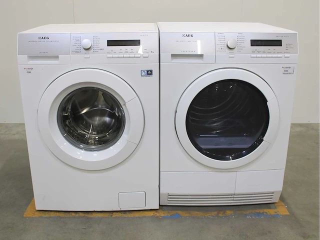Aeg lavamat inverter motor technology protex wasmachine & aeg lavatherm absolute care system protex plus wasdroger - afbeelding 1 van  8