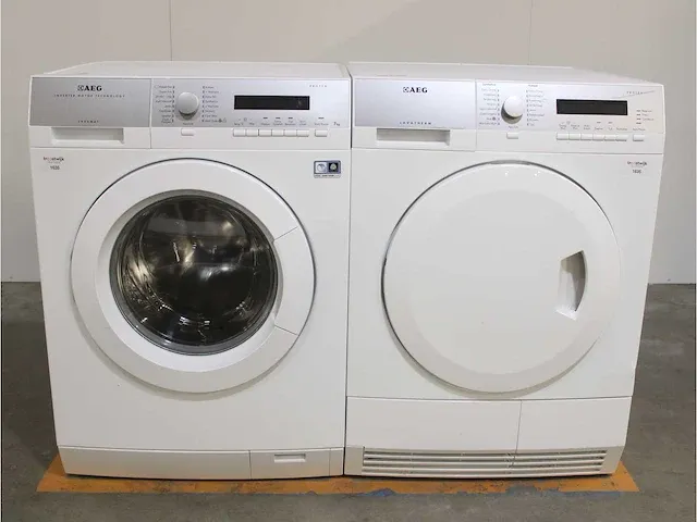 Aeg lavamat inverter motor technology protex wasmachine & aeg lavatherm protex droger - afbeelding 1 van  8
