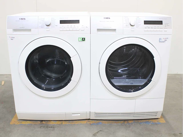 Aeg lavamat ökomix technology protex plus wasmachine & aeg lavatherm absolute care system protex plus wasdroger - afbeelding 1 van  8